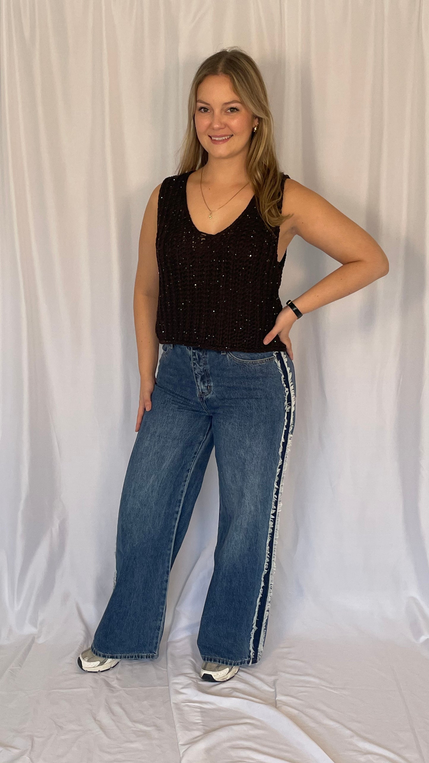 TOP BRUIN MET GLITTER