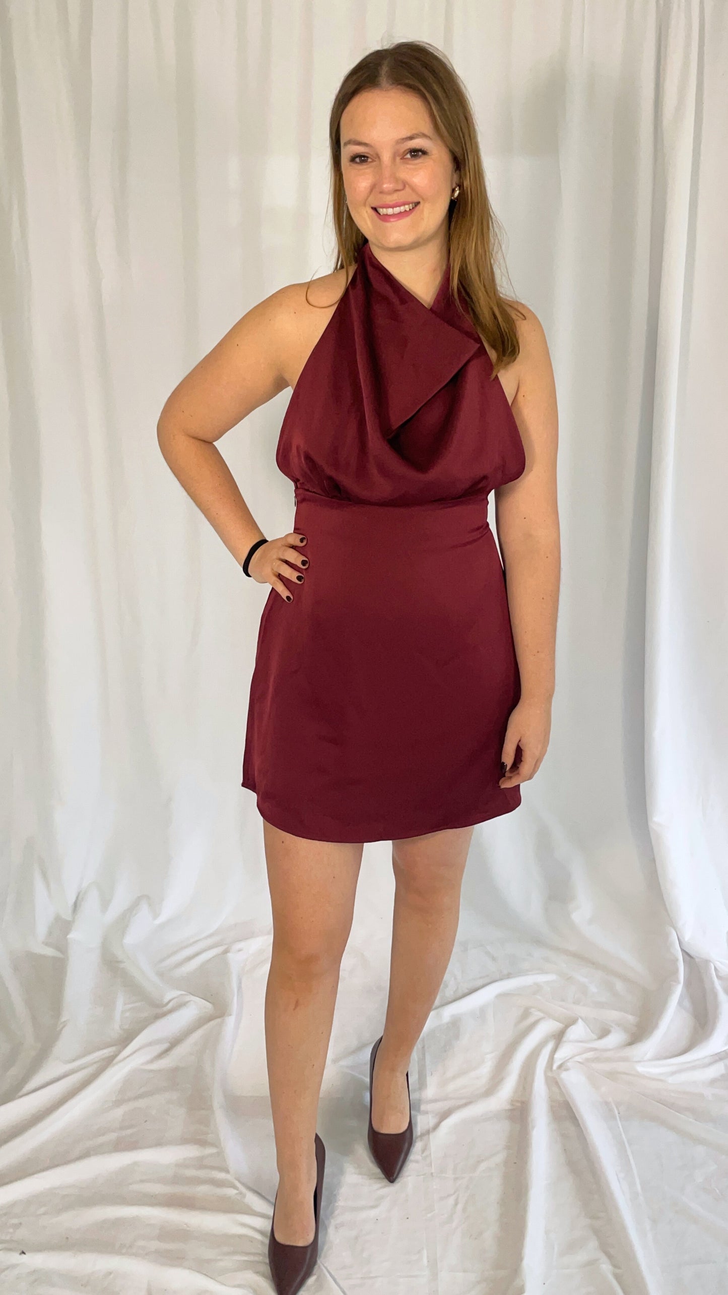 ZOË DRESS BURGUNDY