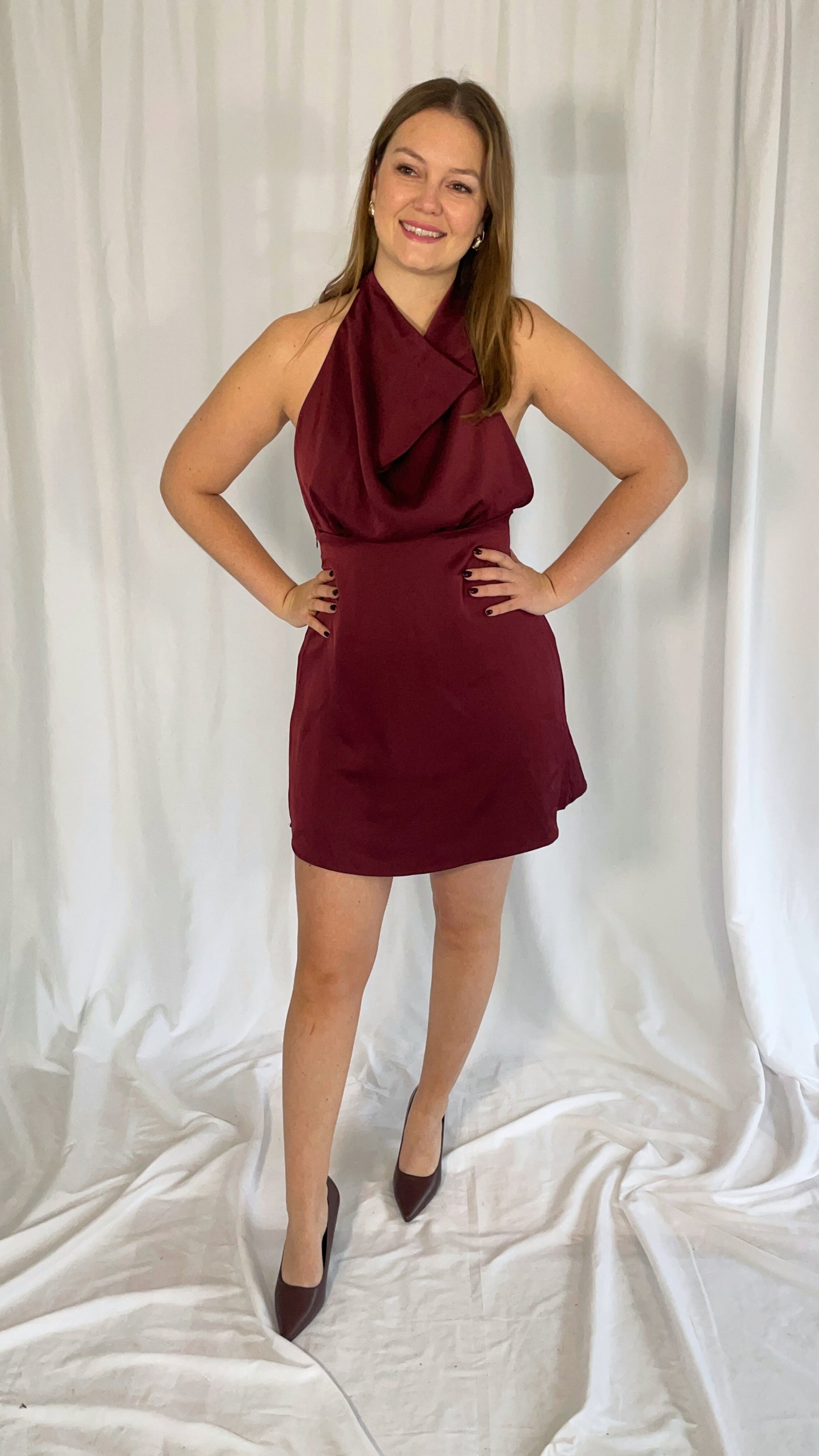 ZOË DRESS BURGUNDY