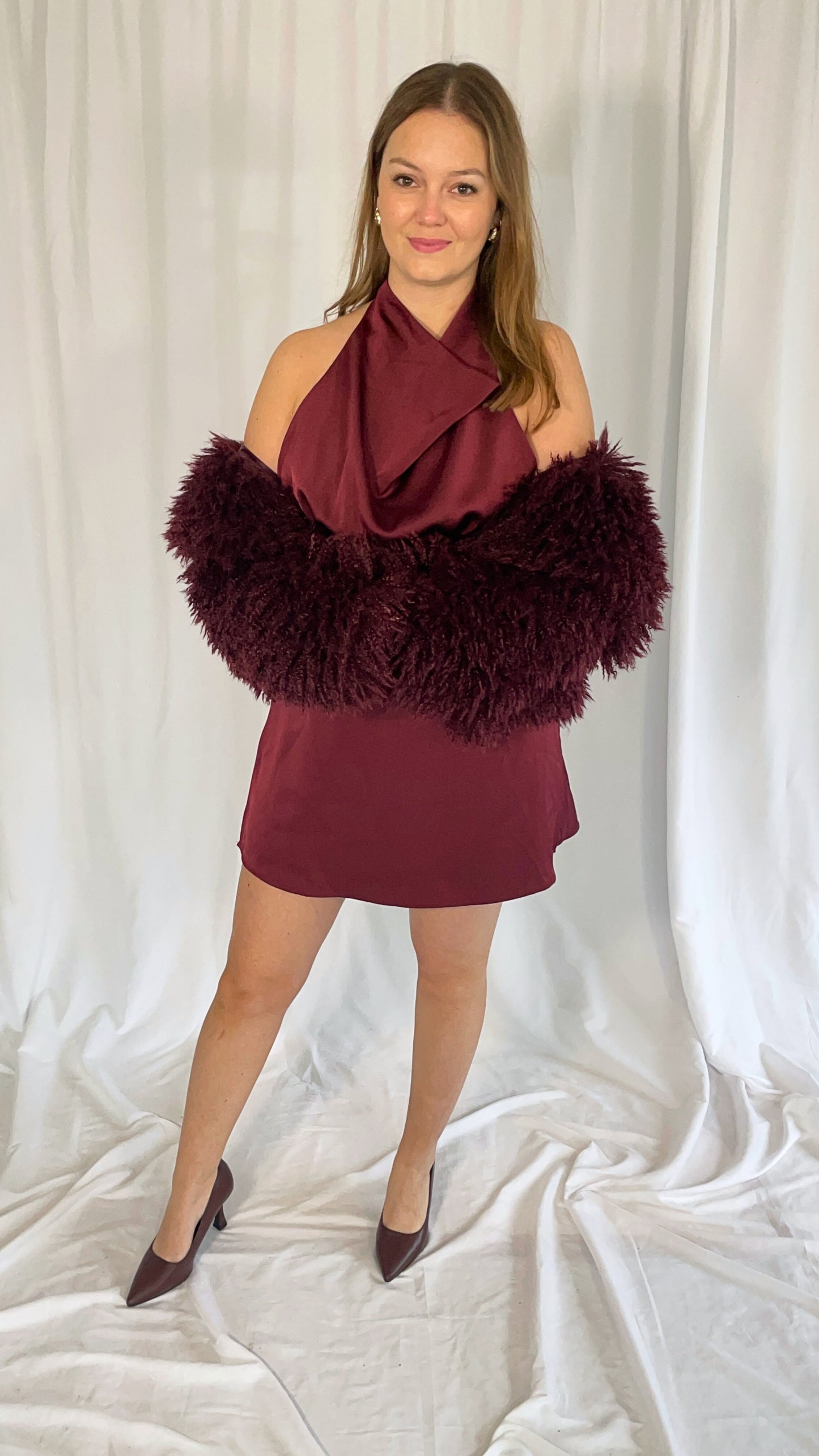 ZOË DRESS BURGUNDY